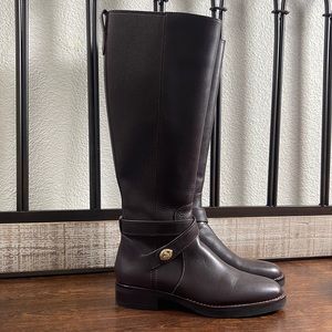 Coach knee boots size 6B  brown leather boots